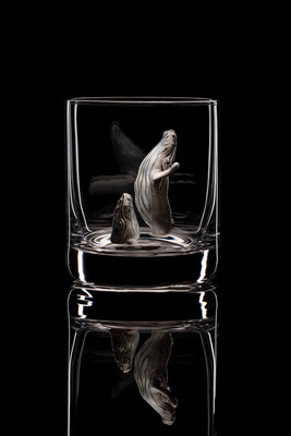 Бокал для виски - Горбатый кит.