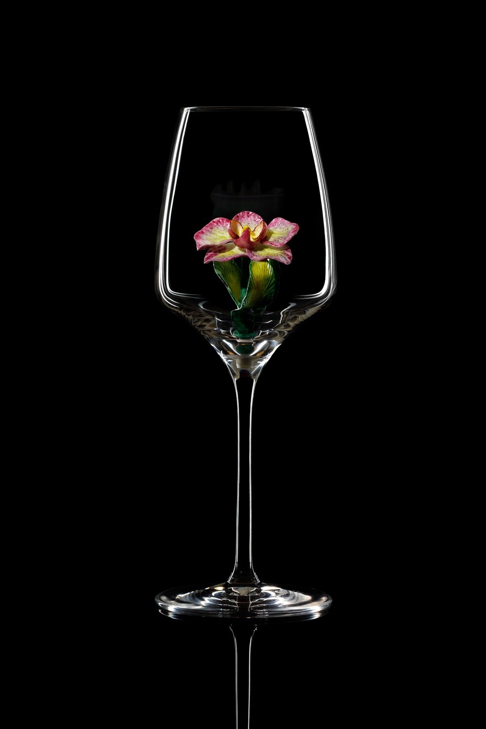 Бокал для белого вина Орхидея Розовая. Высокая.