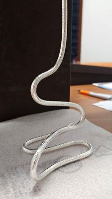 Candeliere Argento Curvato con candela
