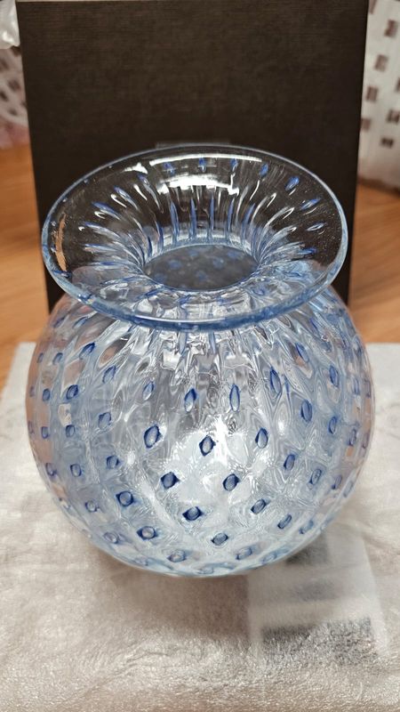 Vaso Rialto in Vetro Blu