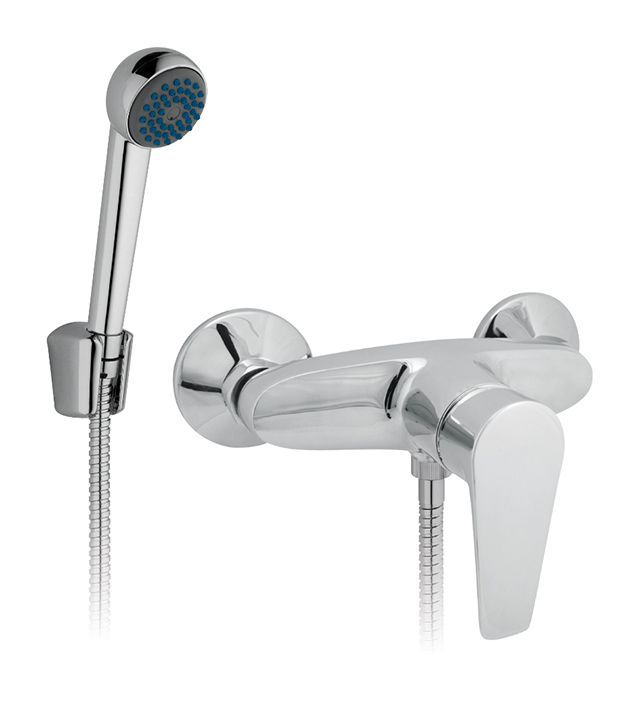 Monocomando esterno doccia con supporto a muro - Serie Terra