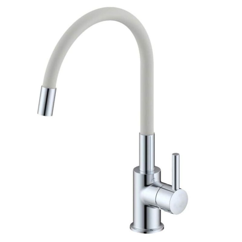 Miscelatore monocomando per lavello con canna flessibile e girevole