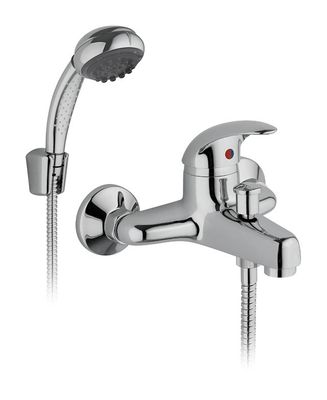 Monocomando vasca con supporto a muro - Serie Perseo
