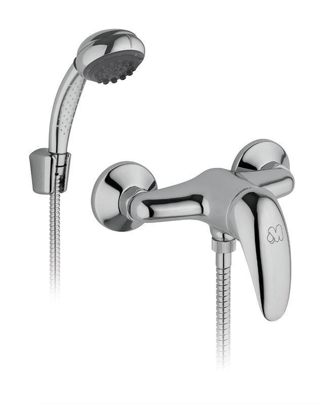 Monocomando esterno doccia con supporto a muro - Serie Perseo