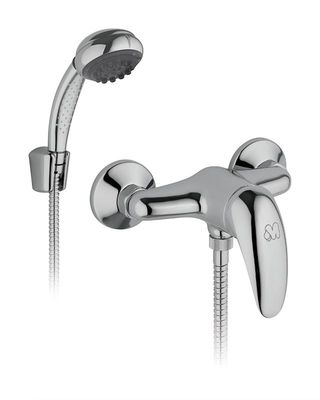Monocomando esterno doccia con supporto a muro - Serie Perseo