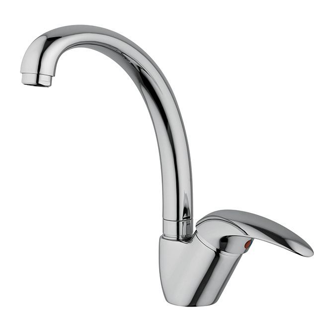 Monocomando Lavello laterale canna alta SENZA basetta in metallo - Serie Perseo