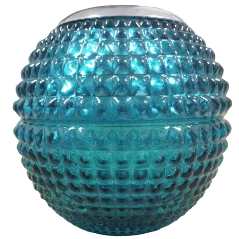 Vaso a Quadri Blu Lucido