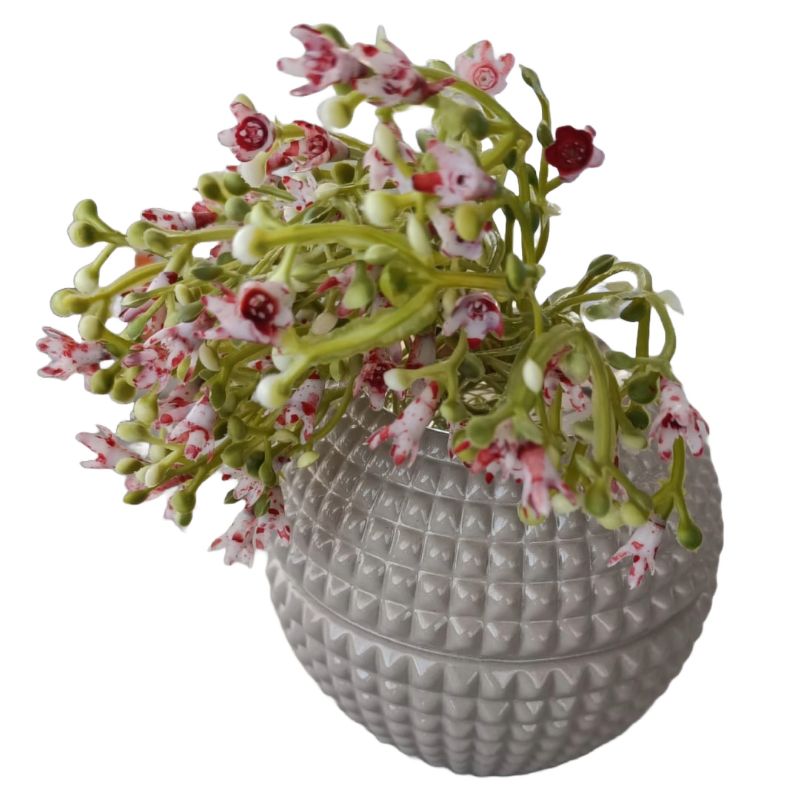 Vaso a Quadri con Fiore