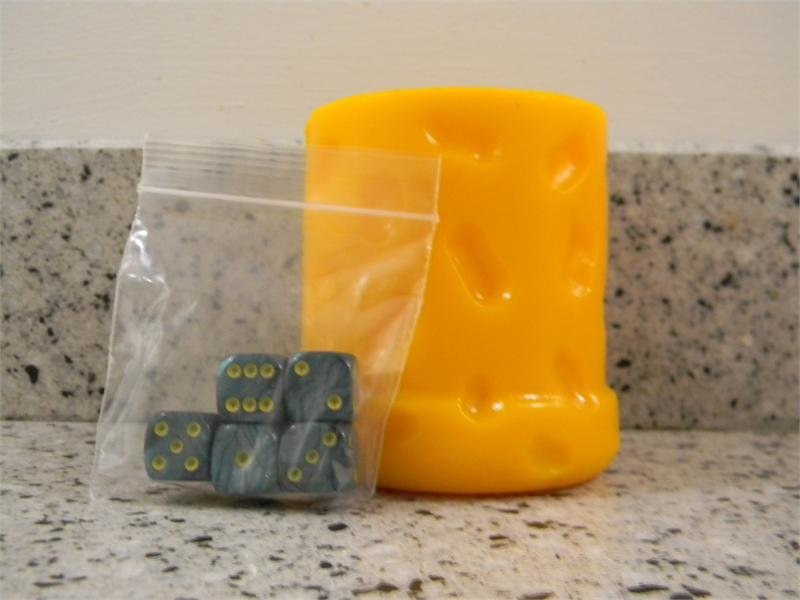 Wisconsin Cheese Dice Cup & Green Dice