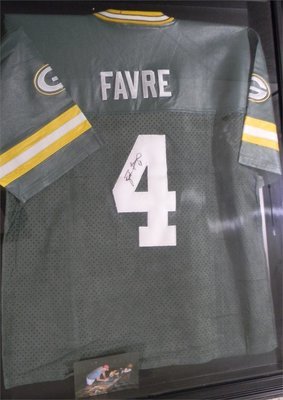 Brett Favre Autographed Green Bay Packers Leather Jersey