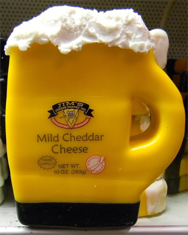 Wisconsin Mild Cheddar Cheese 10oz. Beer Mug Wisconsin Mild Cheddar Cheese 10oz. Beer Mug