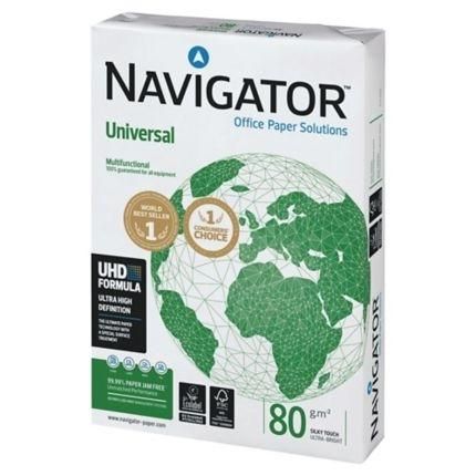 NAVIGATOR PAPEL UNIVERSAL DIN A4 80GR PAQUETE 500H BLANCO -CAJA 5 UD-