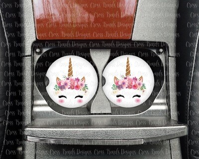 Unicorn Car Coasters Set of 2