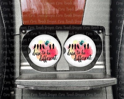 Dare To Be Different Car Coasters Set Of 2