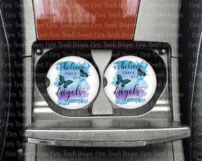 Angels Among Us Car Coasters Set Of 2