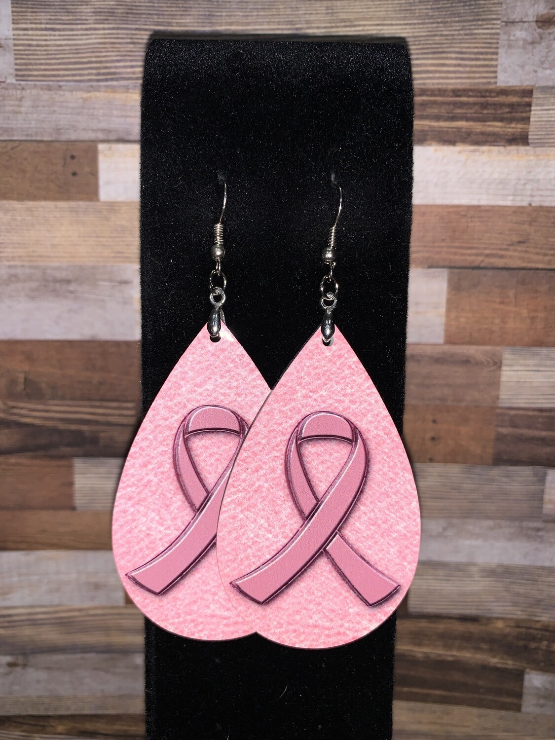 Breast Cancer Awareness Ribbon Earrings