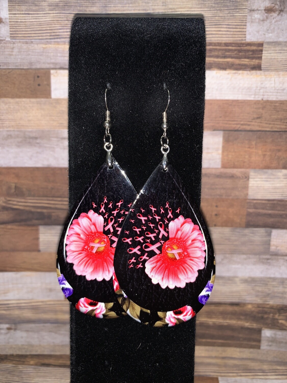 Beautiful Floral Earrings with Support Ribbons as the Petals