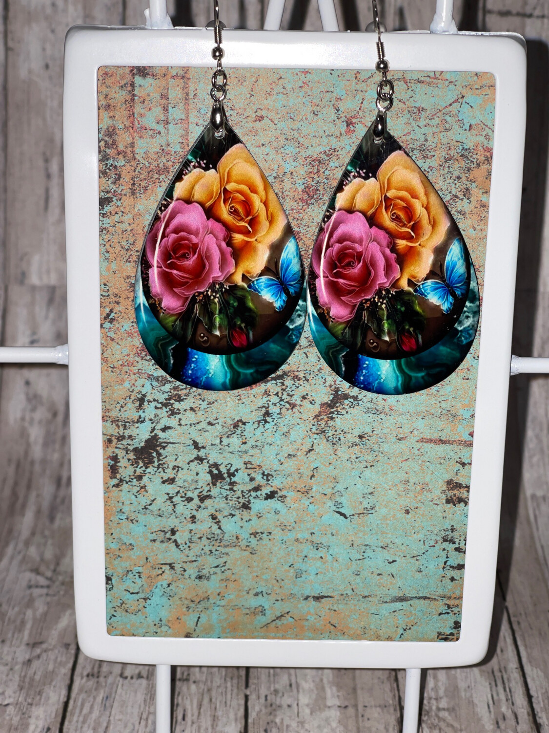 Colorful Elegant Floral Earrings For Summer