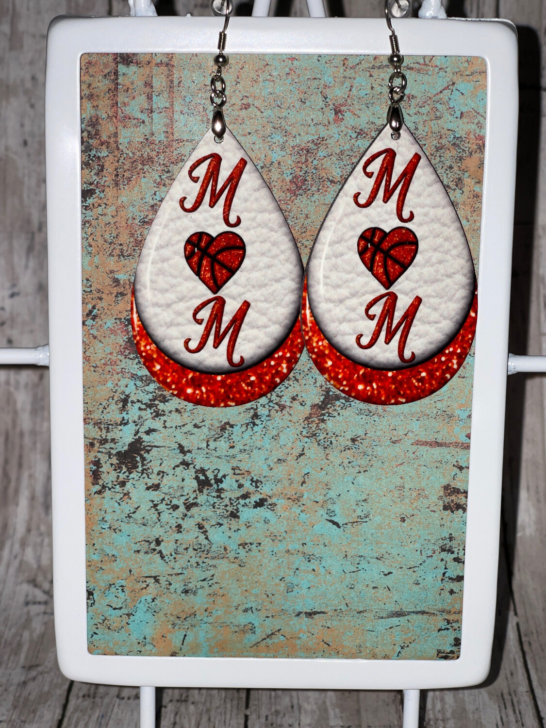 Basketball HEART MOM Earrings