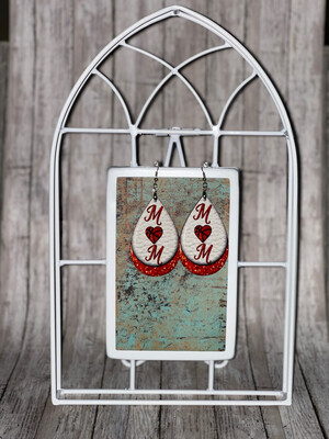 Basketball HEART MOM Earrings
