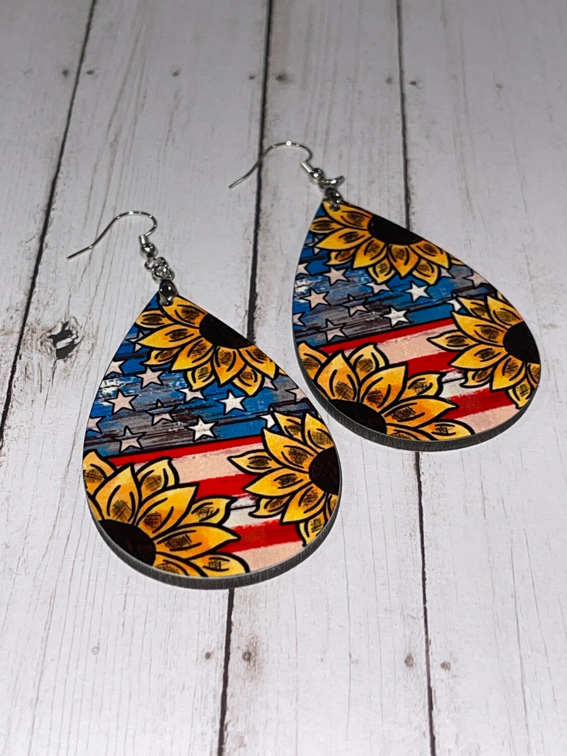 Americana Sunflower Earrings