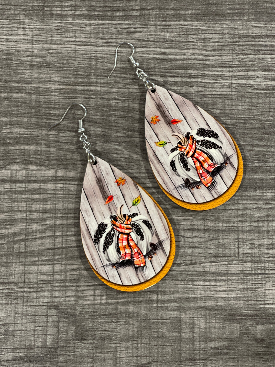 Scarf Season Pumpkin Earrings