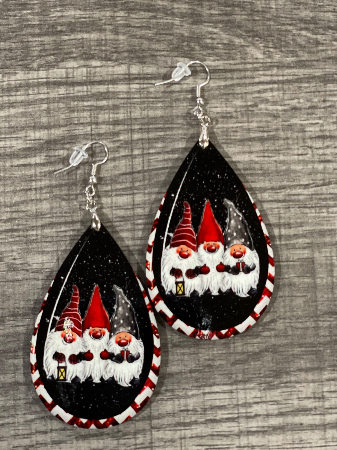 Christmas Gnomes Teardrop Earrings