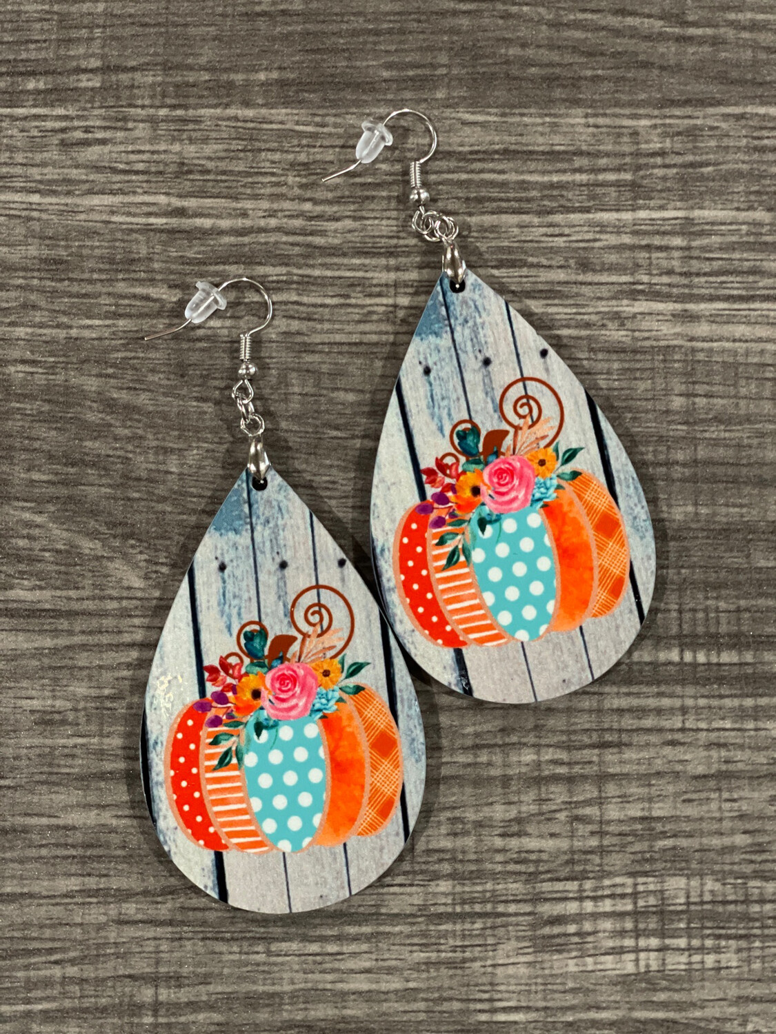 Colorful Boho Chic Pumpkin Teardrop Earrings