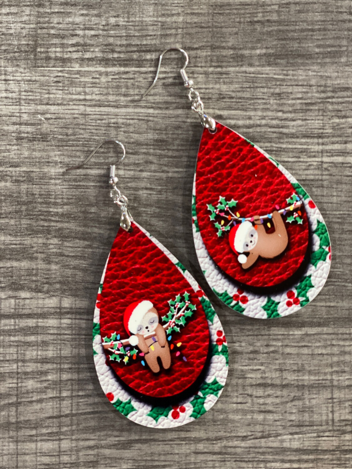 Cutest Little Sloths Teardrop Earrings