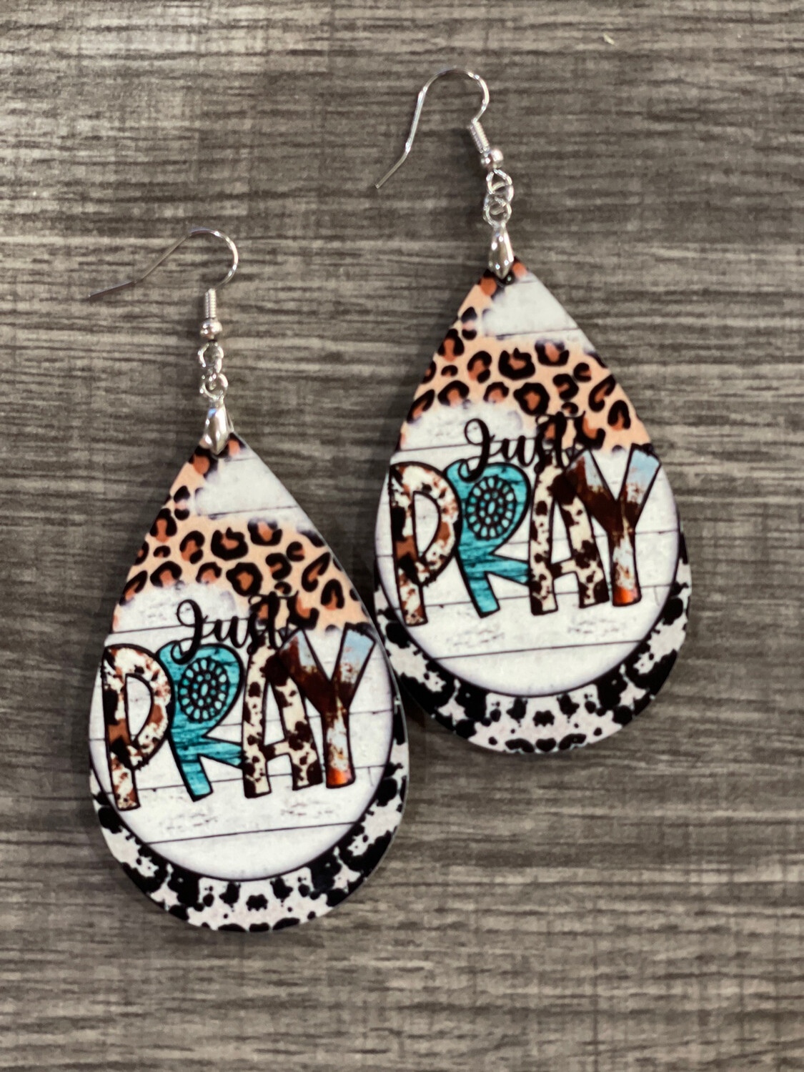 Just Pray Teardrop Earrings