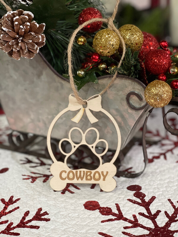 Simple Dog Paw Ornament