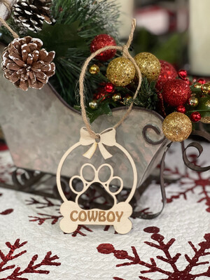 Simple Dog Paw Ornament