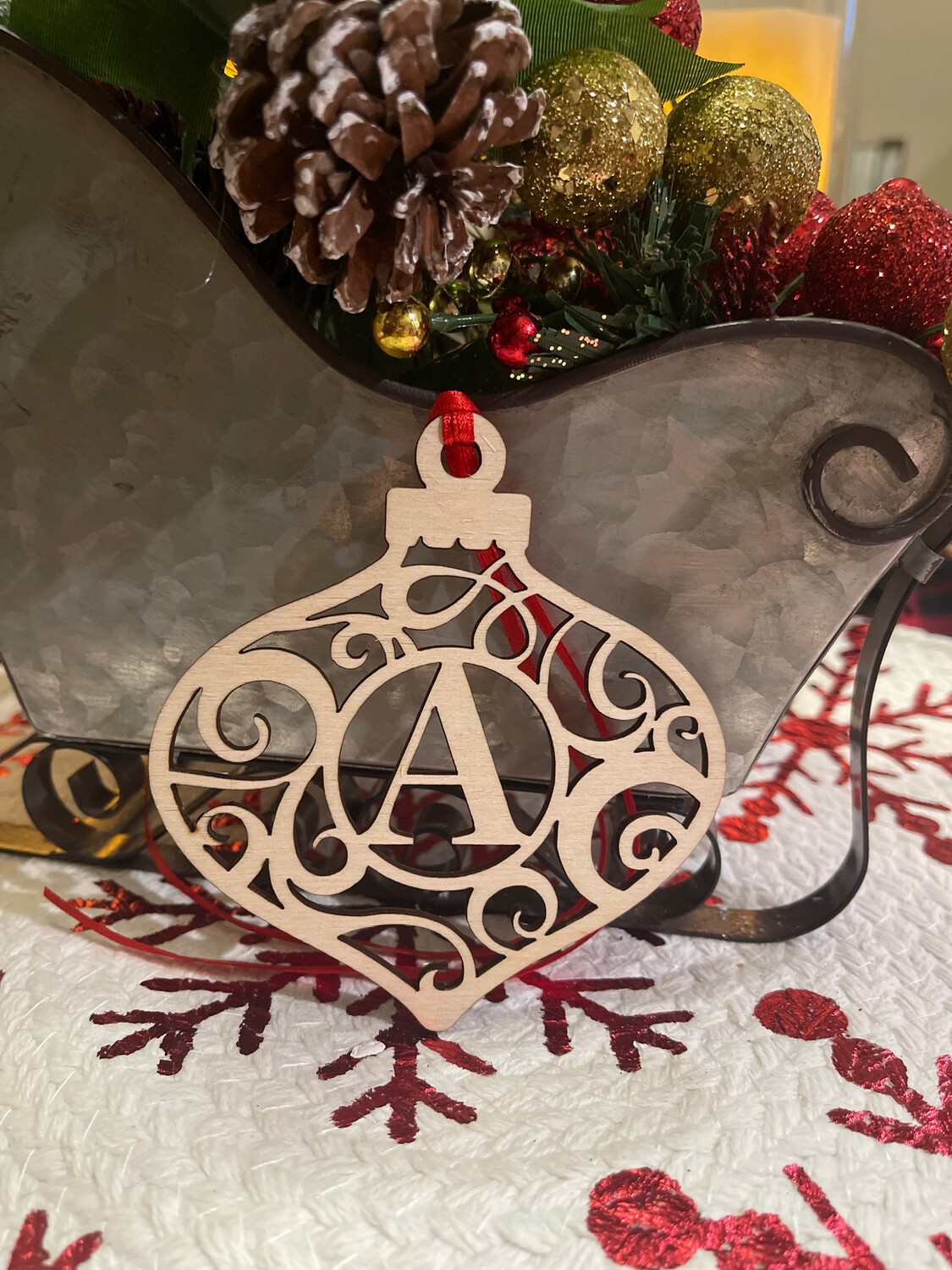 Monogram Arabesques ornament Available In A-Z