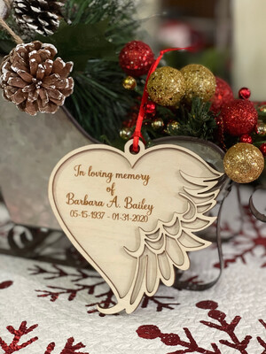 Angel Memorial Wing With Backer