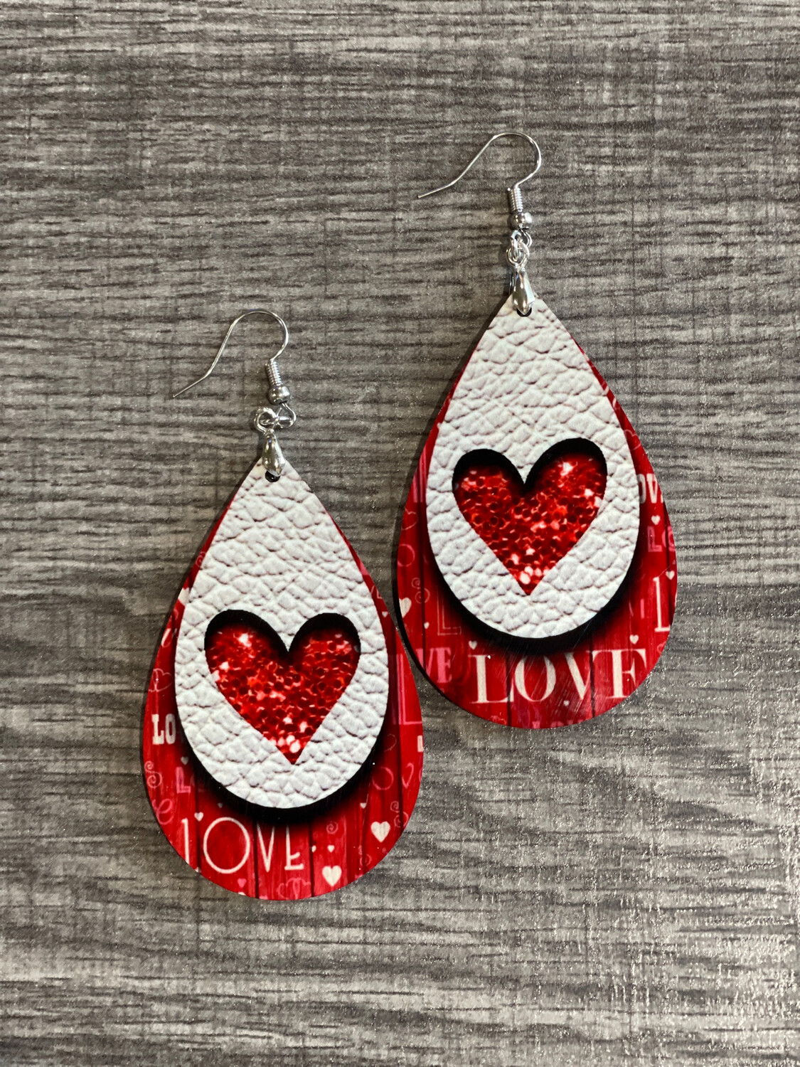 Love Heart Teardrop Earrings