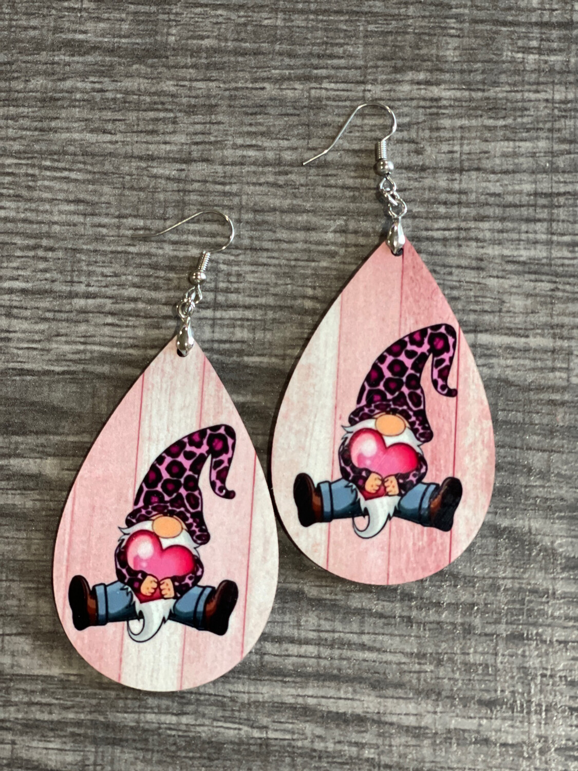 Love In Denim Gnomes Teardrop Earrings