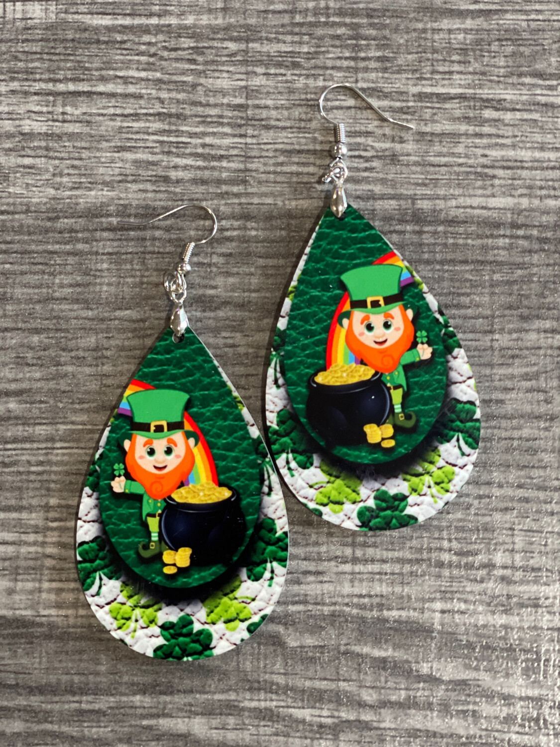 Lucky Leprechaun Teardrop Earrings