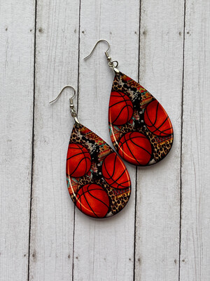 Basketball Season Fans Teardrop Earrings