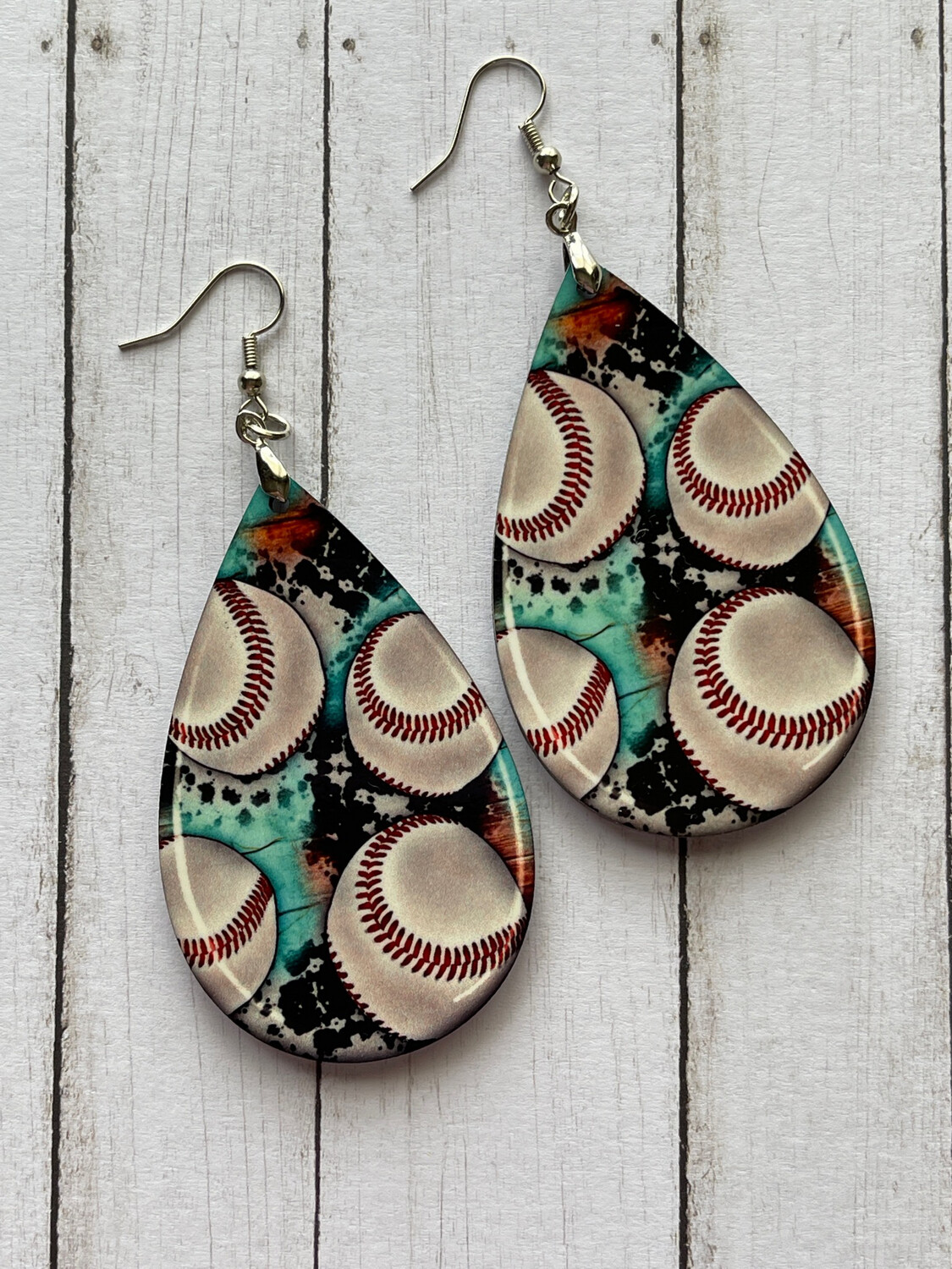 Baseball Season Fans Teardrop Earrings