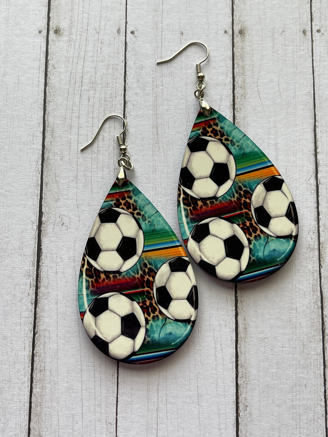 Soccer Season Fans Teardrop Earrings