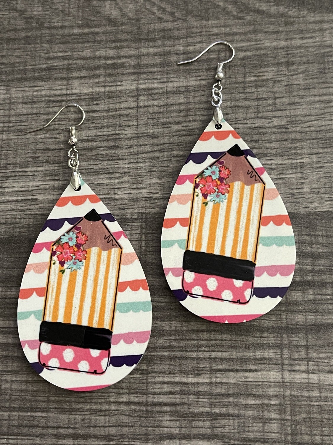 Cutest By Far School Pencil Teardrop Earrings