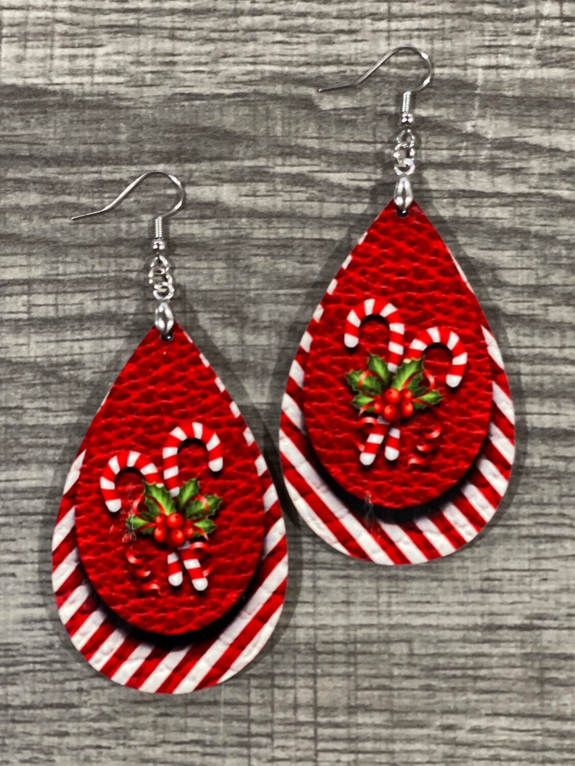 Candy Canes For All Teardrop Earrings