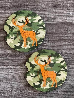 Camo &amp; Deer Car Coasters