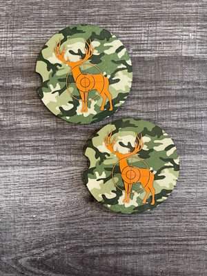 Camo &amp; Deer Car Coasters