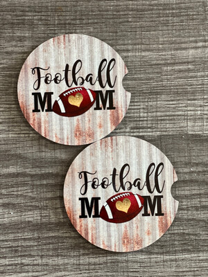 Football Mom Car Coasters