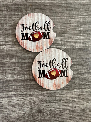 Football Mom Car Coasters