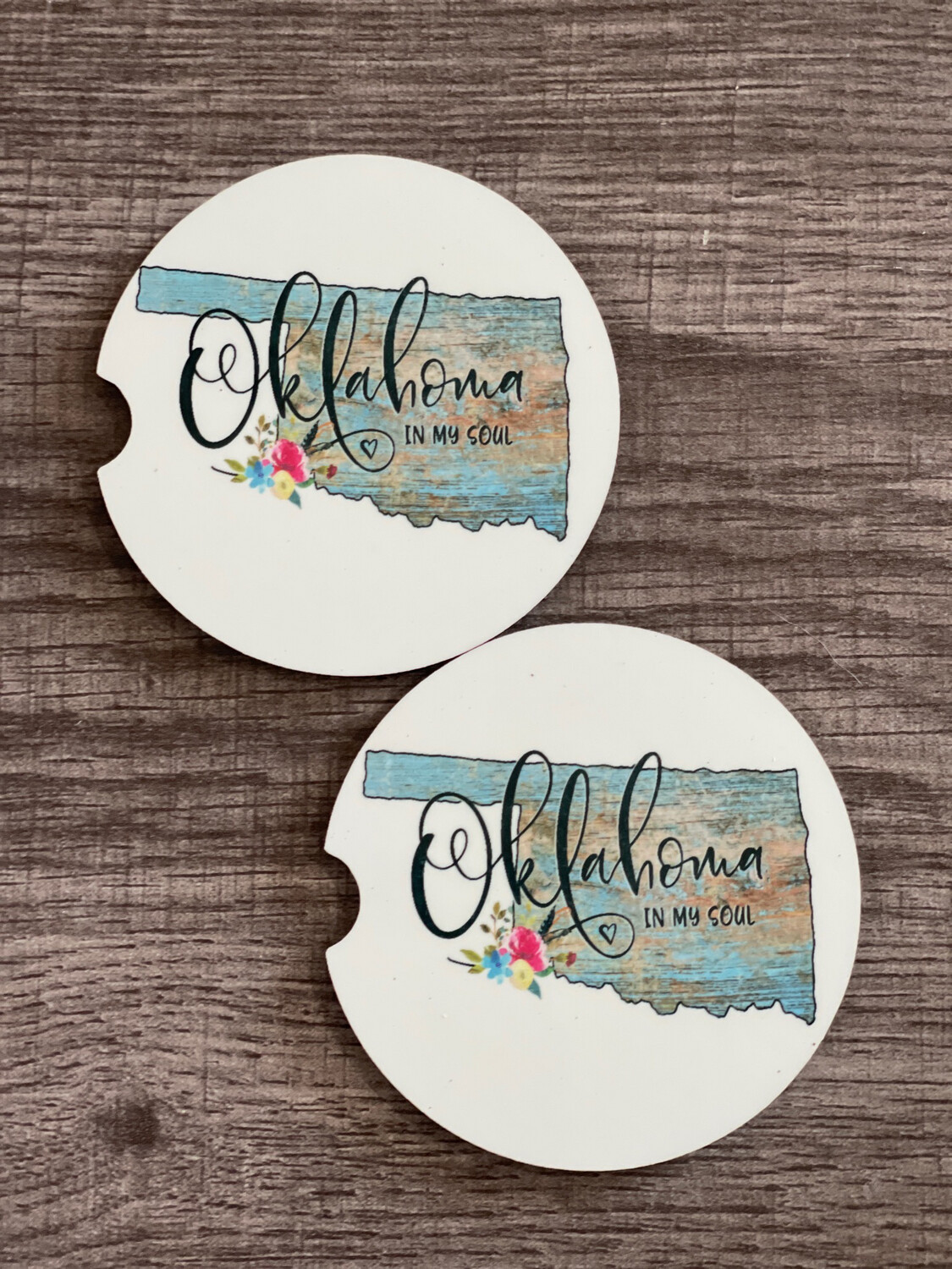 Oklahoma In My Soul Car Coasters