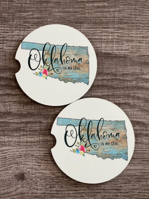 Oklahoma In My Soul Car Coasters