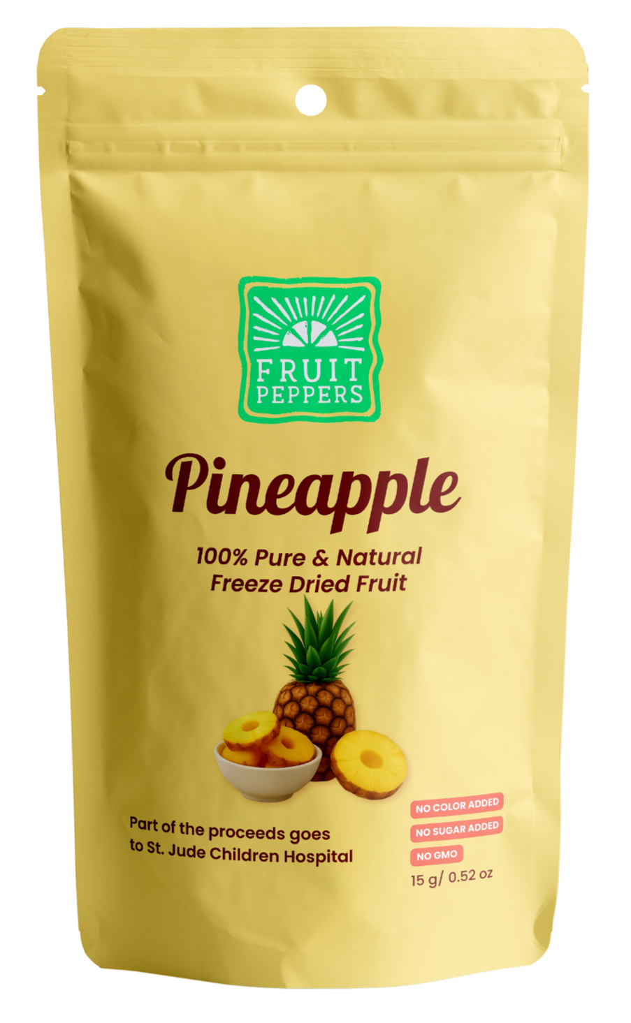 Freeze-Dried Pineapples | 100% Natural Fruit Snacks | Fruit Peppers