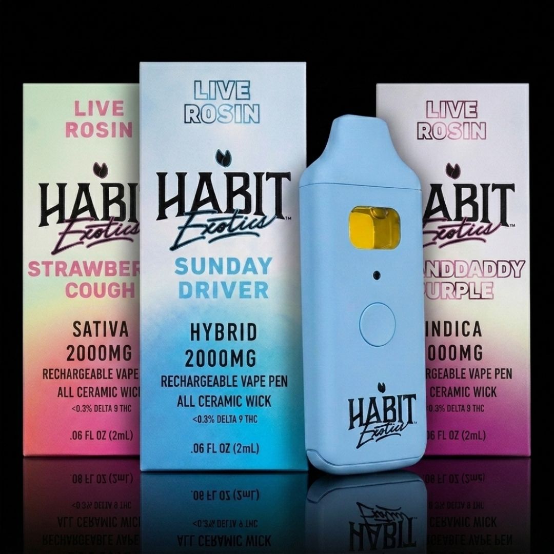 HABIT Exotics 2g Live Rosin THCa Disposable HABIT Exotics 2g Live Rosin THCa Disposable